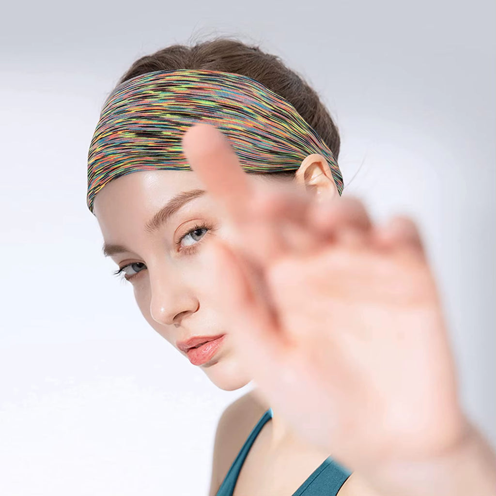 Elastic Sports Sweatbands for Men and Women - Yoga Headbands (1/4 Pack)