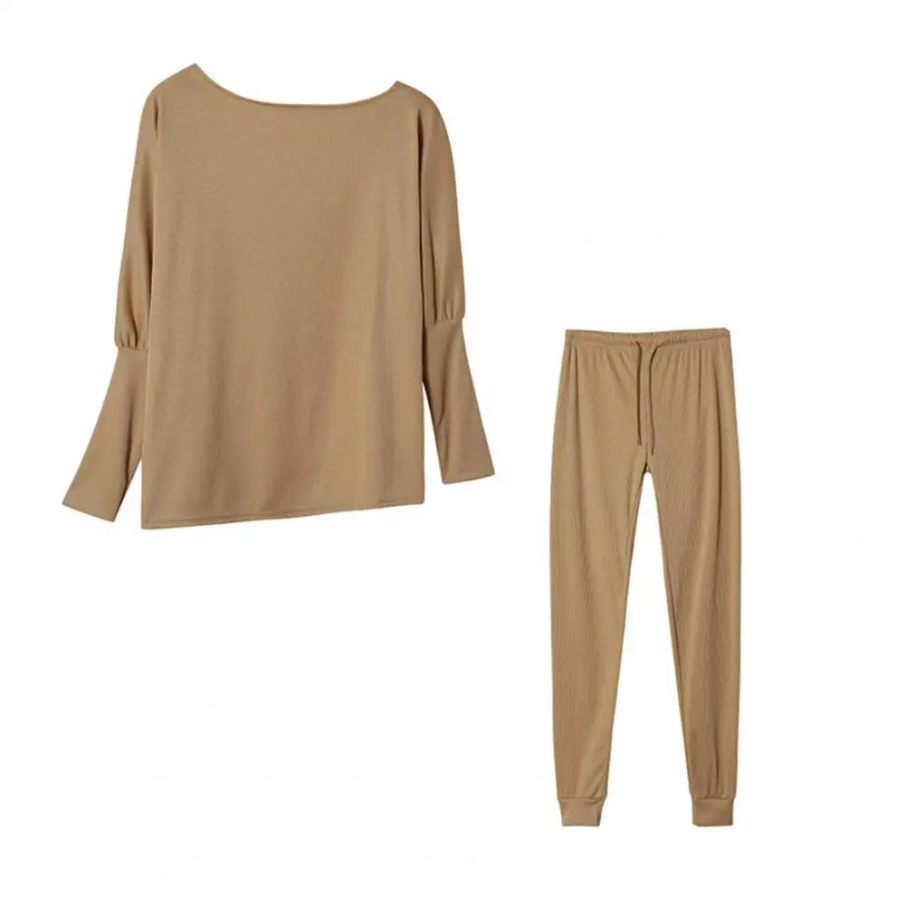 Women’s 2-Piece Tracksuit Set – Sweatshirt & Drawstring Pants