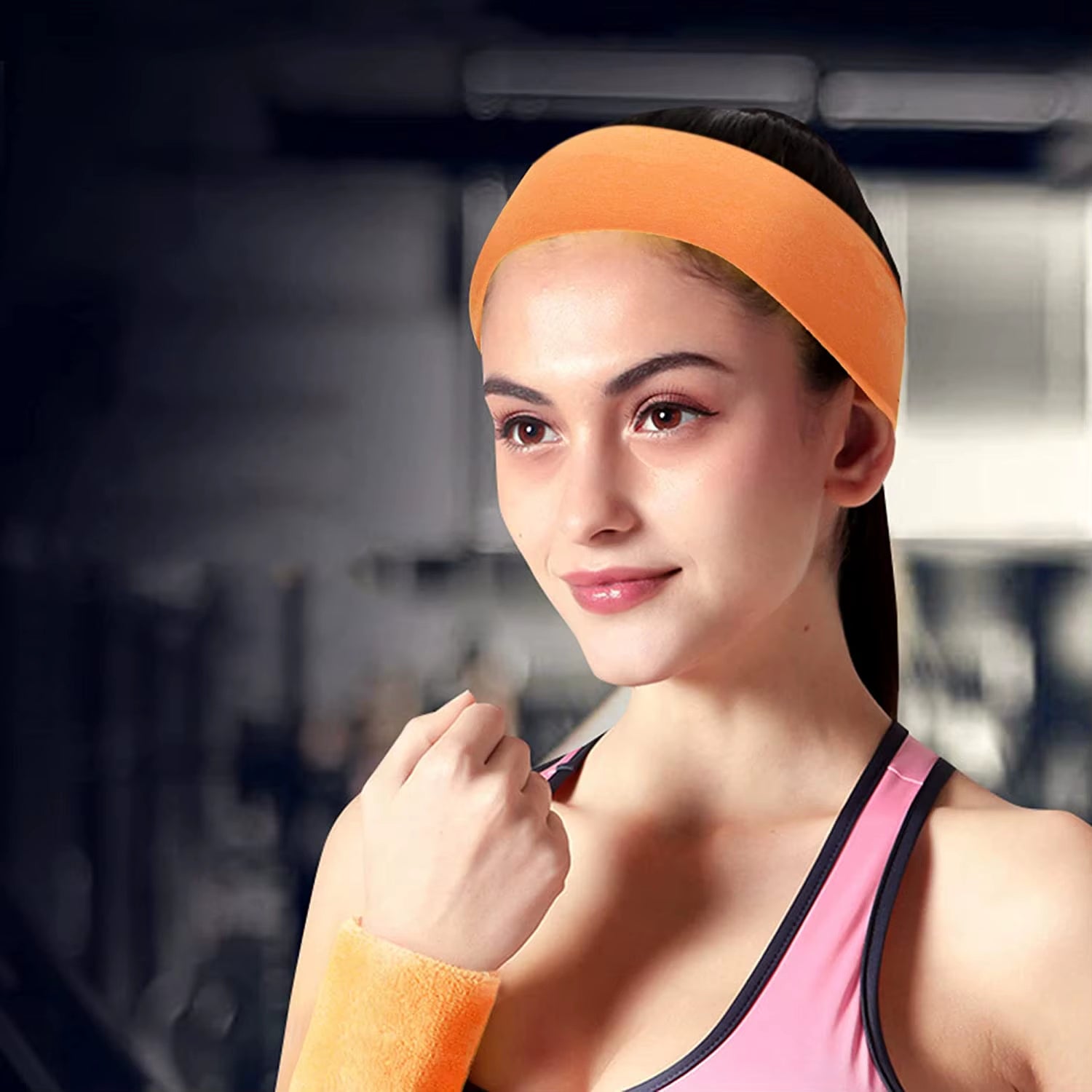 Elastic Sports Sweatbands for Men and Women - Yoga Headbands (1/4 Pack)