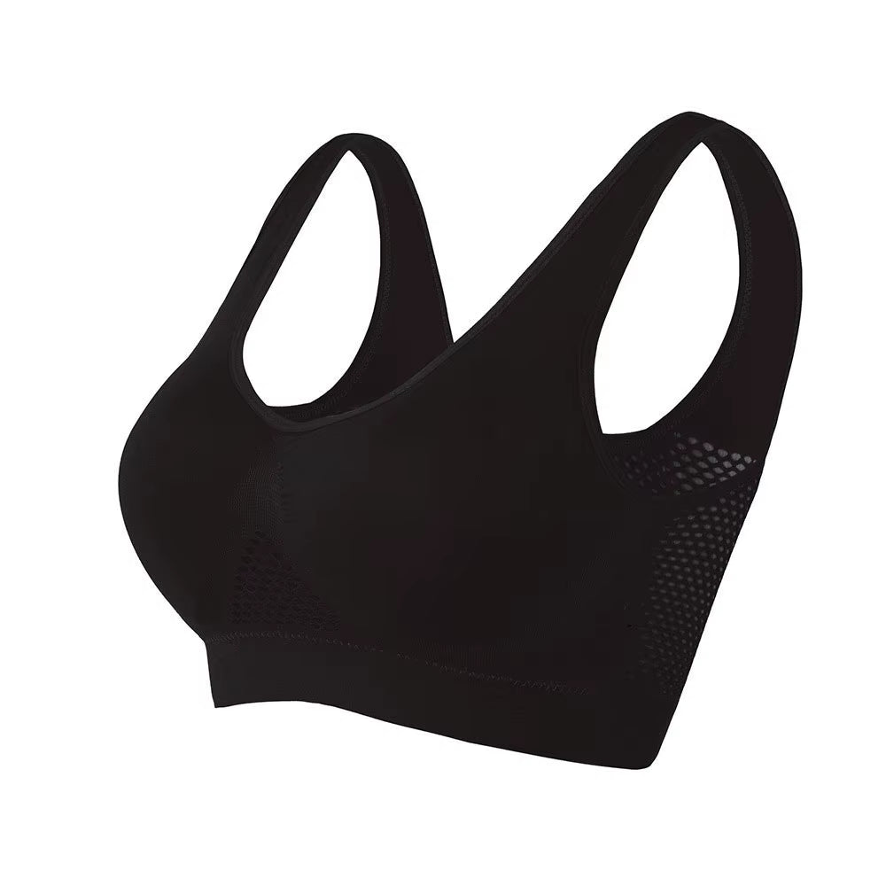  Breathable Sports Bra – Padded, Wireless & Supportive (S-6XL)