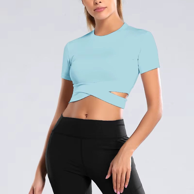 Women’s Fitness T-Shirt – Seamless fitness and Gym Top