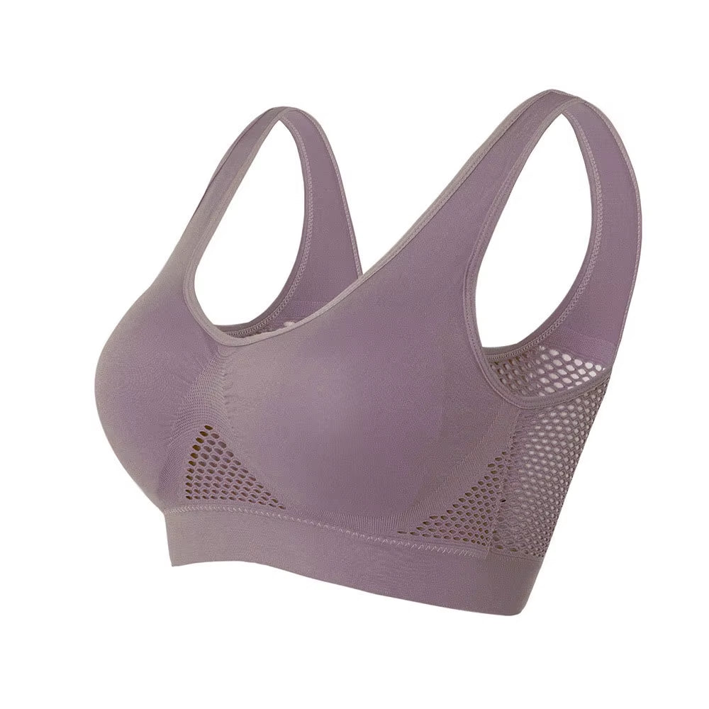  Breathable Sports Bra – Padded, Wireless & Supportive (S-6XL)