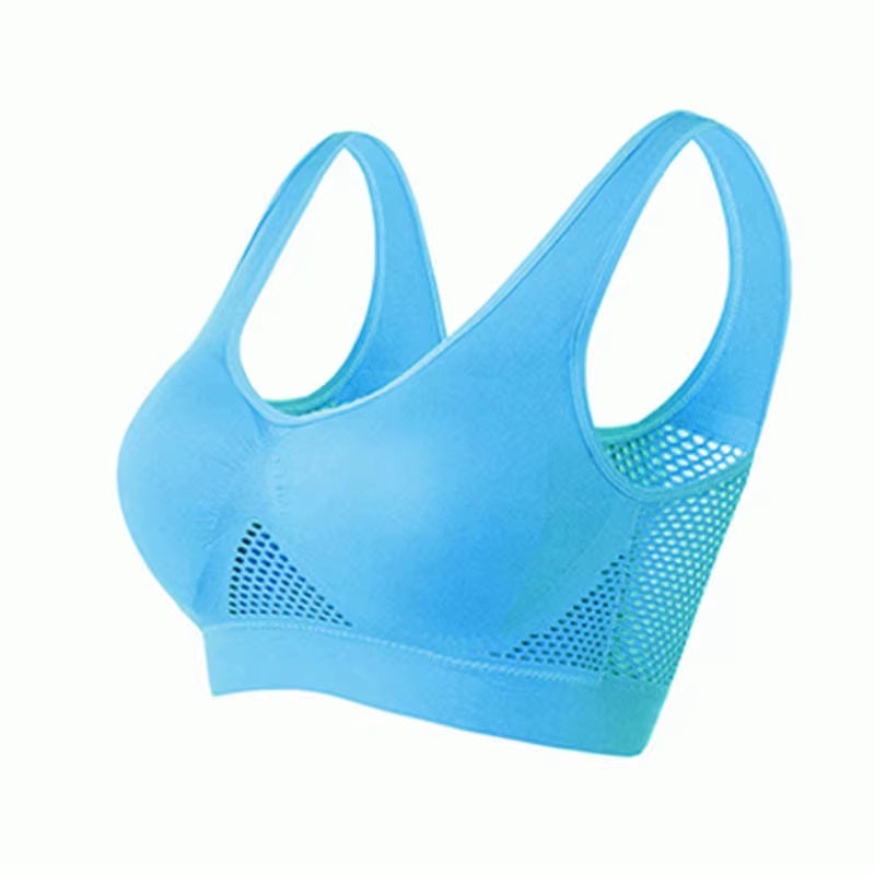  Breathable Sports Bra – Padded, Wireless & Supportive (S-6XL)