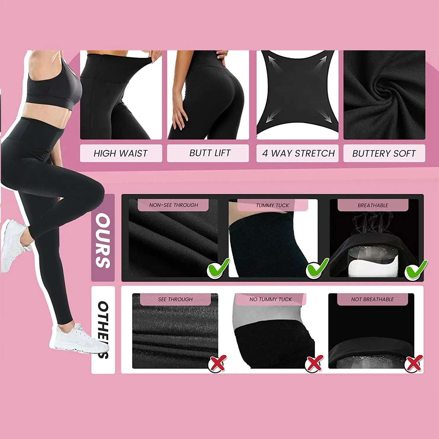 Women’s High-Waist Naked-Feel Fitness Leggings