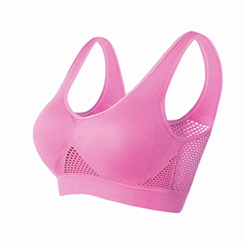  Breathable Sports Bra – Padded, Wireless & Supportive (S-6XL)